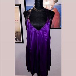Bebe - Royal Purple Oversized Dress w/ black sequins detail - Size Small